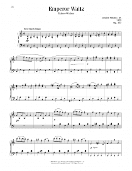 page one of Emperor Waltz, Op. 437 (Piano Solo)