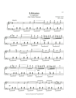 page one of Libiamo (Brindisi) (Piano Solo)