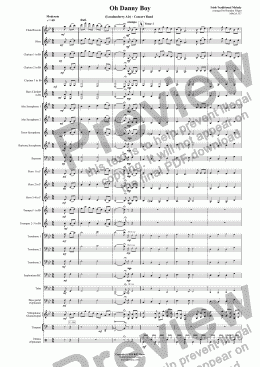 page one of Oh Danny Boy (Londonderry Air) - Concert Band