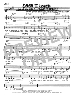 page one of Once I Loved (Amor Em Paz) (Love In Peace) (Real Book – Melody, Lyrics & Chords)