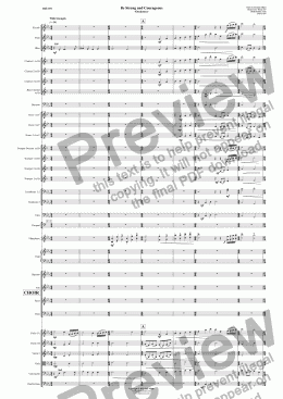 page one of Be Strong and Courageous -Orchestra