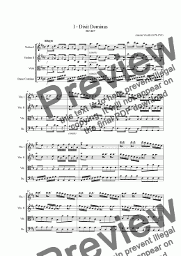 page one of Vivaldi, Antonio - Dixit dominus Rv 807 