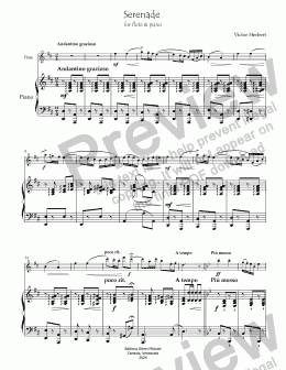 page one of Serenade for Flute & Piano