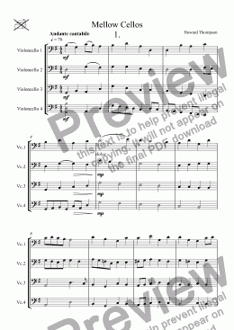page one of Mellow Cellos 1.