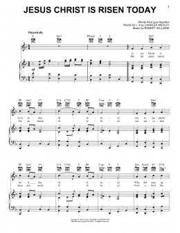 page one of Jesus Christ Is Risen Today (Piano, Vocal & Guitar Chords (Right-Hand Melody))