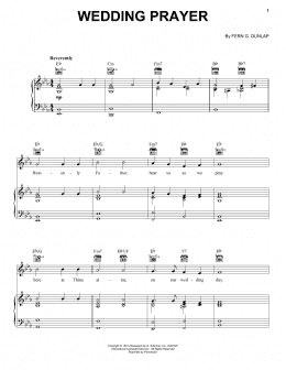 page one of Wedding Prayer (Piano, Vocal & Guitar Chords (Right-Hand Melody))
