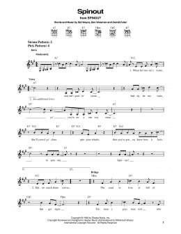 page one of Spinout (Easy Guitar)