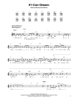 page one of If I Can Dream (Easy Guitar)