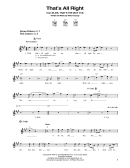 page one of That's All Right (Easy Guitar)