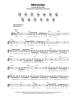 page one of Memories (Easy Guitar)