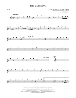 page one of The Blessing (Flute Solo)