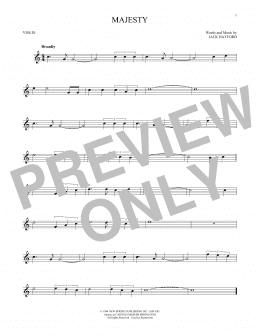 page one of Majesty (Violin Solo)