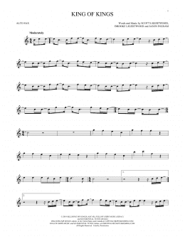page one of King Of Kings (Alto Sax Solo)