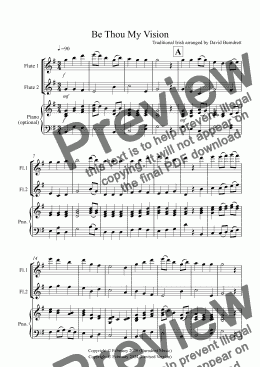page one of Be Thou My Vision for Flute Duet