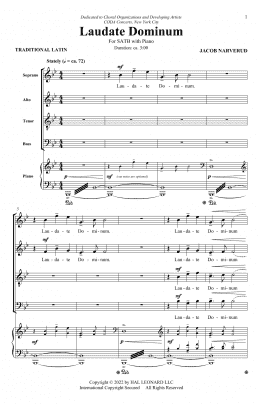 page one of Laudate Dominum (SATB Choir)