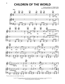 page one of Children Of The World (Piano, Vocal & Guitar Chords (Right-Hand Melody))