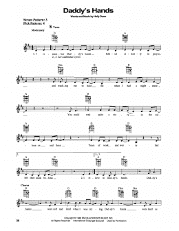page one of Daddy's Hands (Easy Guitar)