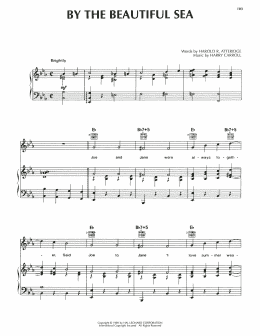 page one of By The Beautiful Sea (Piano, Vocal & Guitar Chords (Right-Hand Melody))