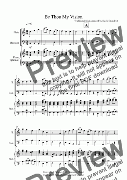 page one of Be Thou My Vision for Flute and Bassoon Duet