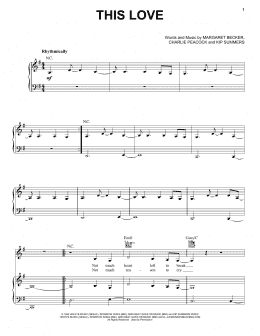 page one of This Love (Piano, Vocal & Guitar Chords (Right-Hand Melody))