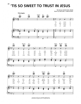 page one of 'Tis So Sweet To Trust In Jesus (Piano, Vocal & Guitar Chords (Right-Hand Melody))