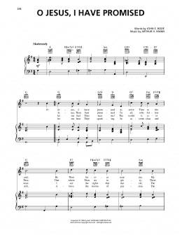 page one of O Jesus, I Have Promised (Piano, Vocal & Guitar Chords (Right-Hand Melody))