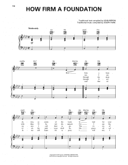 page one of How Firm a Foundation (Piano, Vocal & Guitar Chords (Right-Hand Melody))