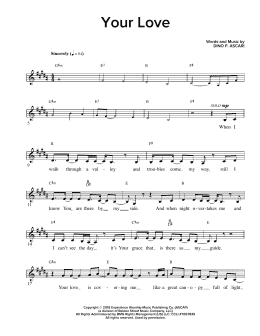 page one of Your Love (Lead Sheet / Fake Book)