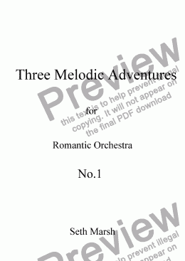 page one of Three Melodic Adventures - No.1
