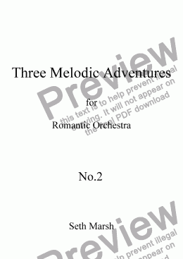 page one of Three Melodic Adventures - No.2