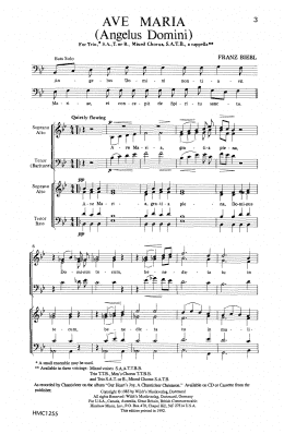 page one of Ave Maria (SAT Choir)