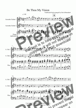 page one of Be Thou My Vision for Guitar Duet
