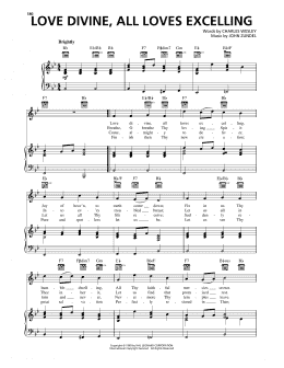 page one of Love Divine, All Loves Excelling (Piano, Vocal & Guitar Chords (Right-Hand Melody))