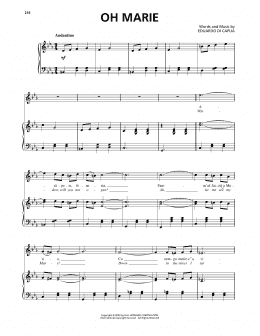 page one of Oh Marie (Piano, Vocal & Guitar Chords (Right-Hand Melody))
