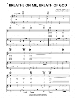 page one of Breathe On Me, Breath Of God (Piano, Vocal & Guitar Chords (Right-Hand Melody))