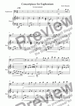 page one of Concertpiece for Euphonium