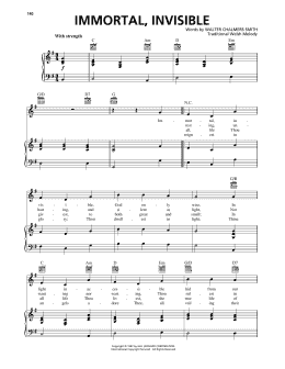 page one of Immortal, Invisible (Piano, Vocal & Guitar Chords (Right-Hand Melody))