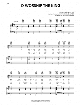page one of O Worship The King (Piano, Vocal & Guitar Chords (Right-Hand Melody))