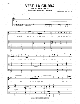 page one of Vesti La Giubba (Piano, Vocal & Guitar Chords (Right-Hand Melody))