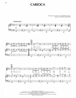 page one of The Carioca (Piano, Vocal & Guitar Chords (Right-Hand Melody))