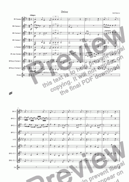 page one of Drive (Clarinet Choir)