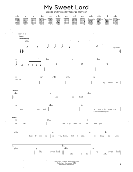 page one of My Sweet Lord (Guitar Lead Sheet)