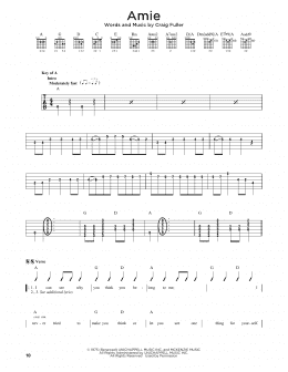 page one of Amie (Guitar Lead Sheet)