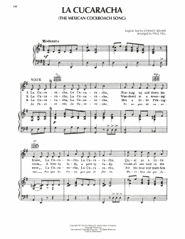 page one of La Cucaracha (Piano, Vocal & Guitar Chords (Right-Hand Melody))