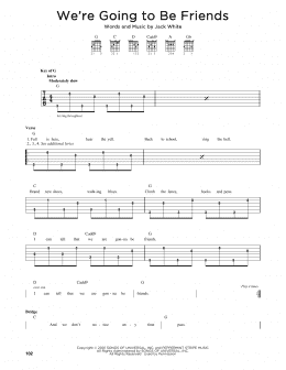 page one of We're Going To Be Friends (Guitar Lead Sheet)