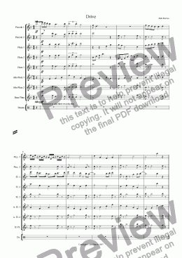 page one of Drive (Flute Choir)