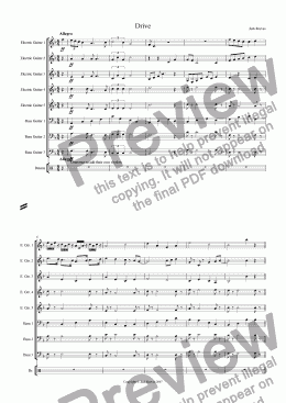 page one of Drive (Guitar Ensemble)