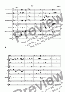 page one of Drive (Brass and Saxophone Ensemble)