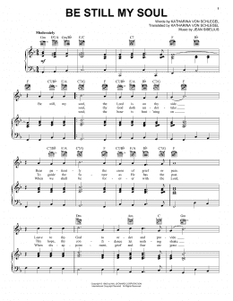 page one of Be Still My Soul (Piano, Vocal & Guitar Chords (Right-Hand Melody))