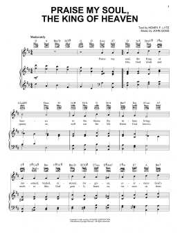 page one of Praise, My Soul, The King Of Heaven (Piano, Vocal & Guitar Chords (Right-Hand Melody))